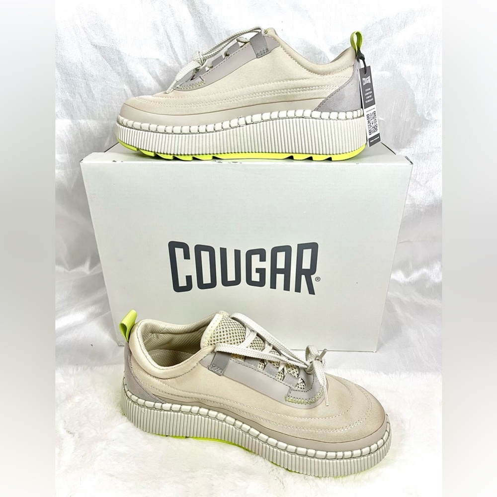 Cougar SAYAH OYSTER-TAUPE/NEON GREEN Ultra-cushion, waterproof,All-day Sneakers